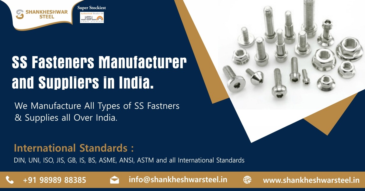 SS Fasteners Manufacturer, Exporters & Suppliers in Ahmedabad, Gujarat & India