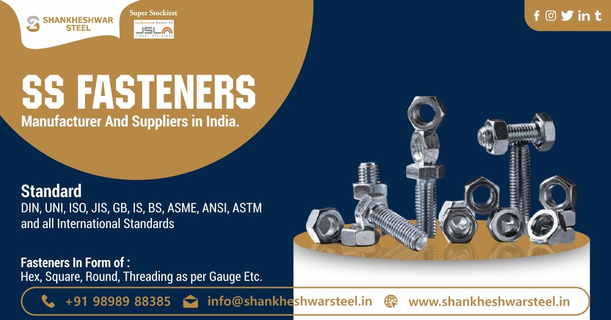 SS Fasteners Manufacturer & Exporters in Ahmedabad, Gujarat & India