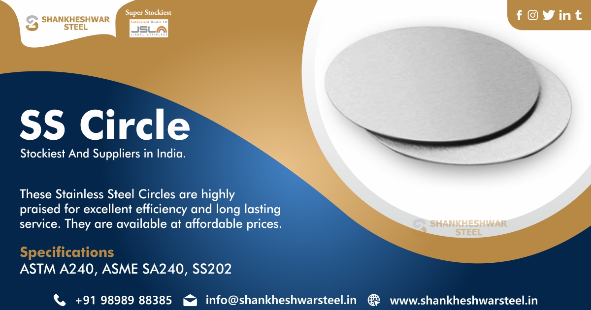 SS Circle Manufacturer, Stockiest & Suppliers in India.