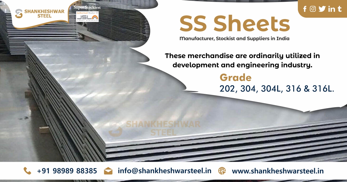 SS Sheets Manufacturer, Stockist, and Suppliers in India