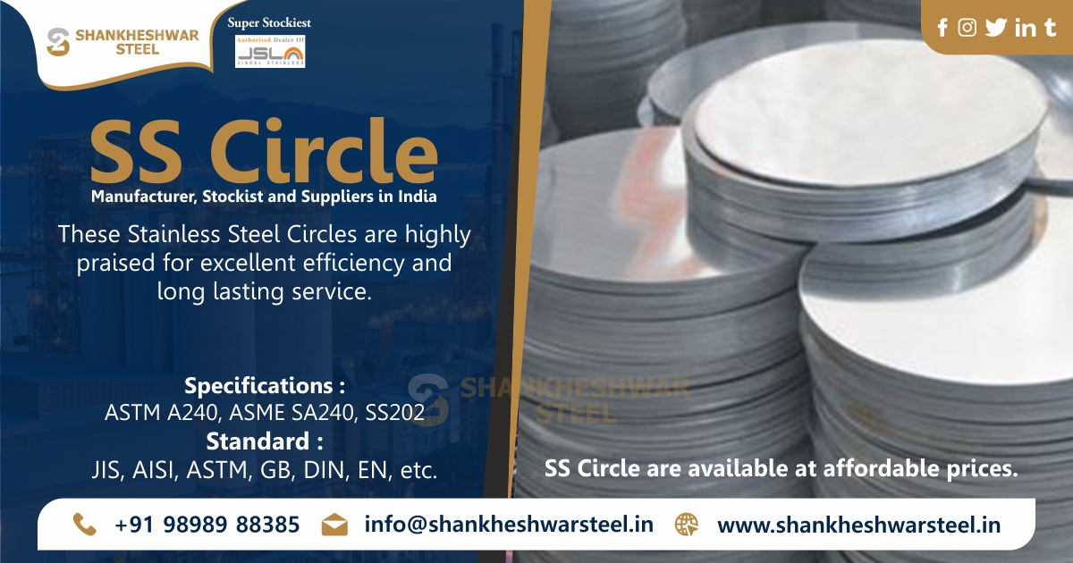 SS Circle manufacturer, Stockist, and Suppliers in India