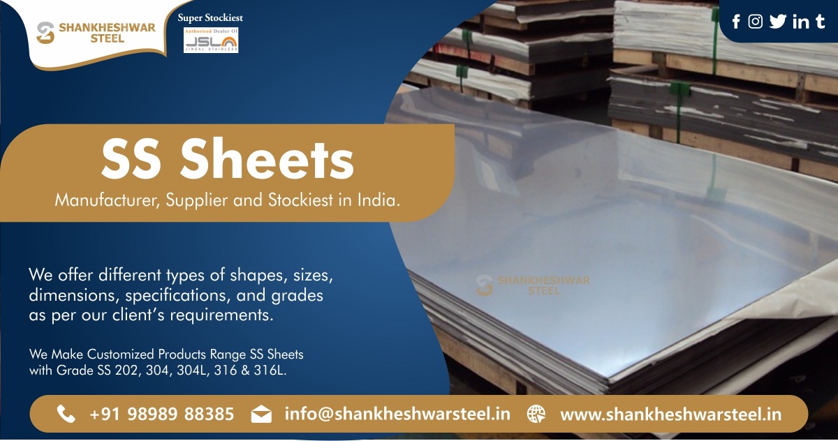 SS Sheets Manufacturer, Suppliers and Stockist in India