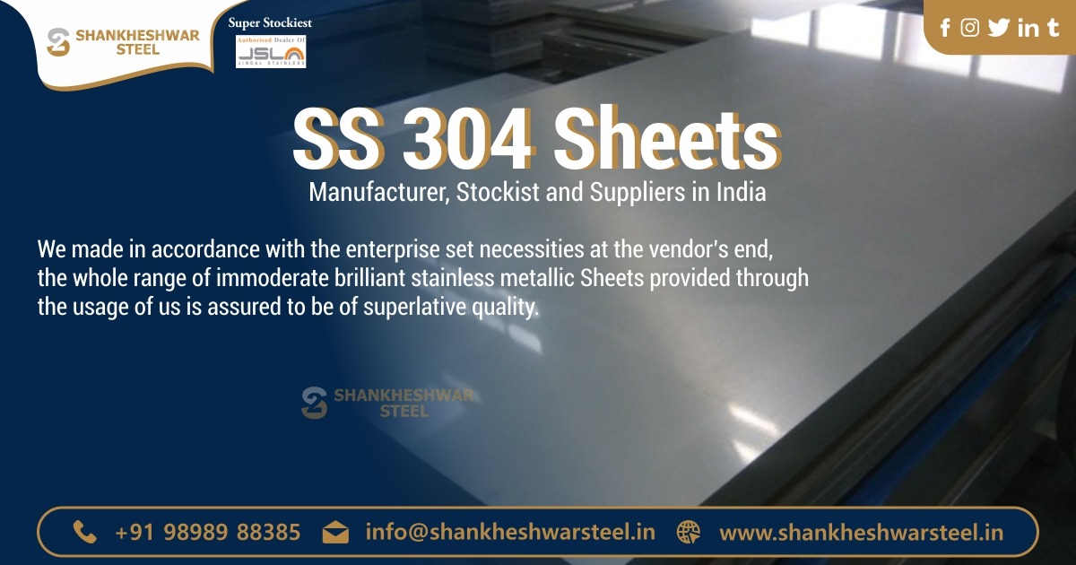 SS 304 Sheets Manufacturer, Stockist and Suppliers in Indi