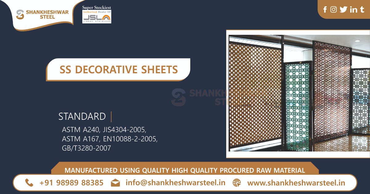 ss decorative design sheets manufacturer in gujarat