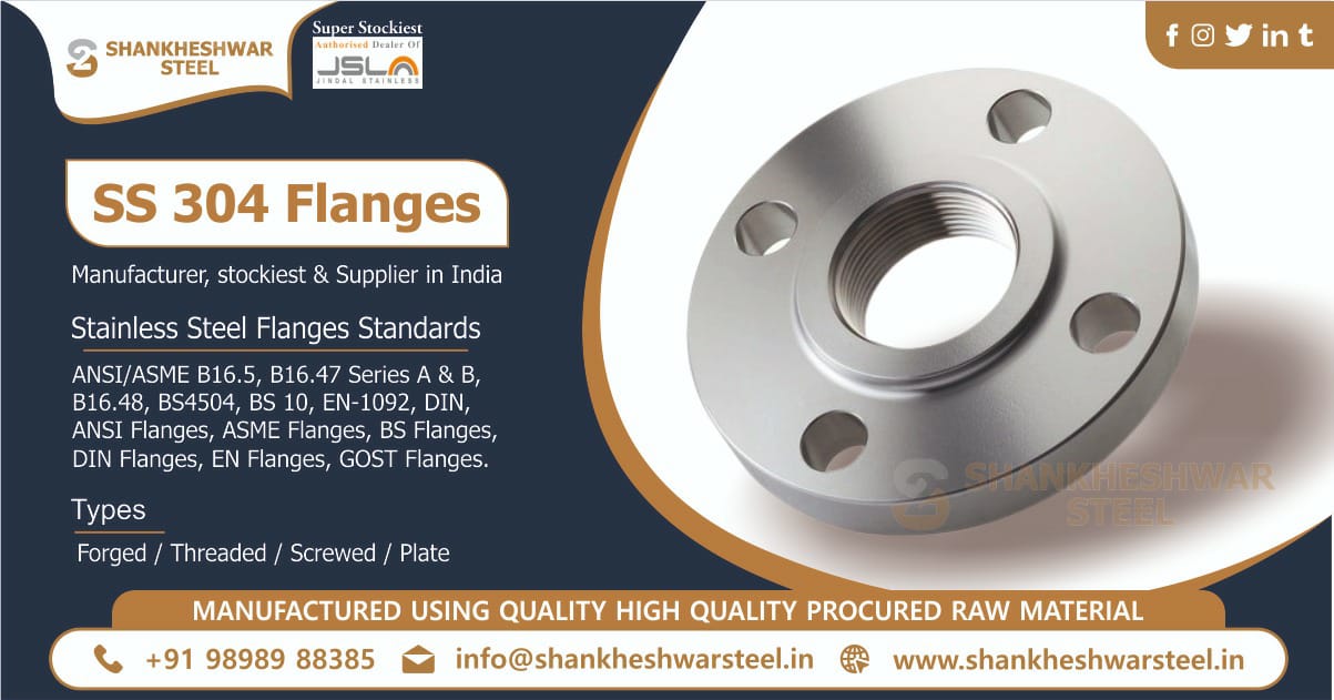 SS 304L Flanges Manufacturer, Stockiest & Suppliers in India