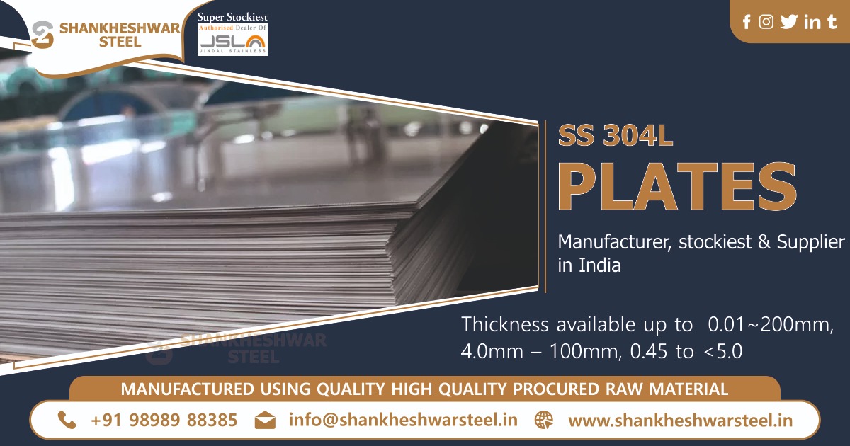 SS 304L Plates Manufacturer, Suppliers & Stockiest in India