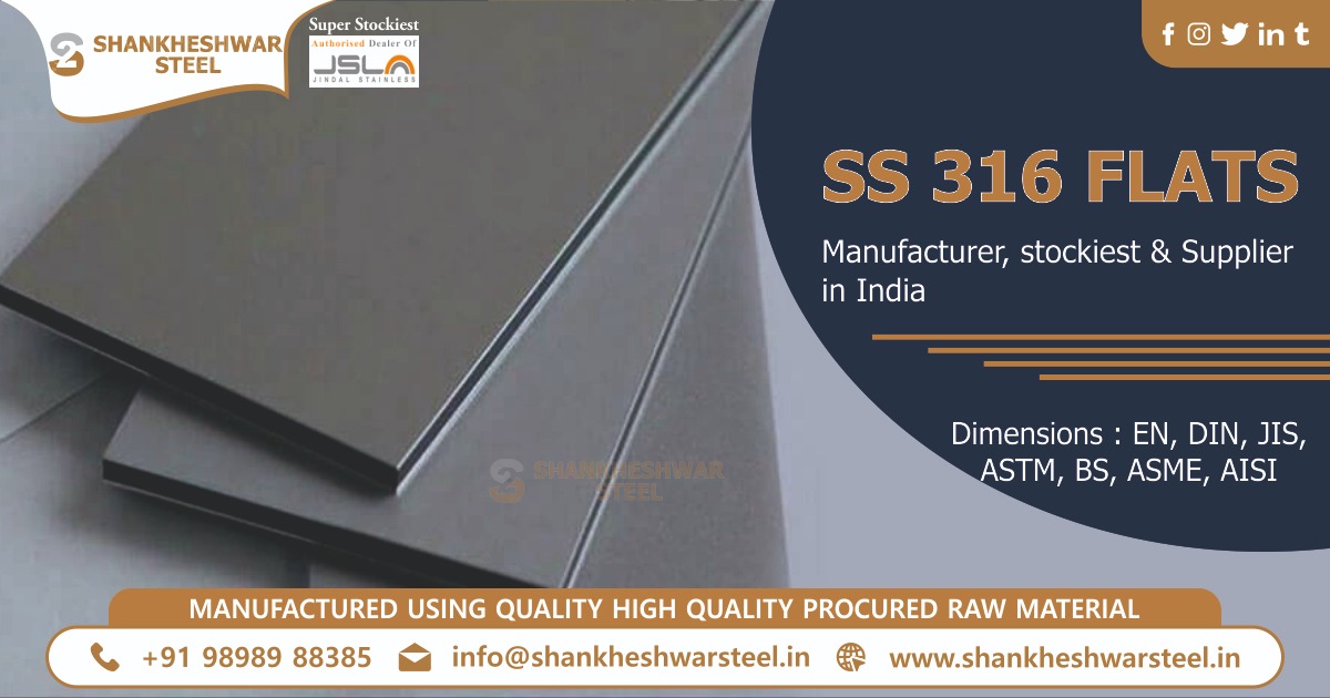 SS 316 Flats Manufacturer, Stockiest & Suppliers in India