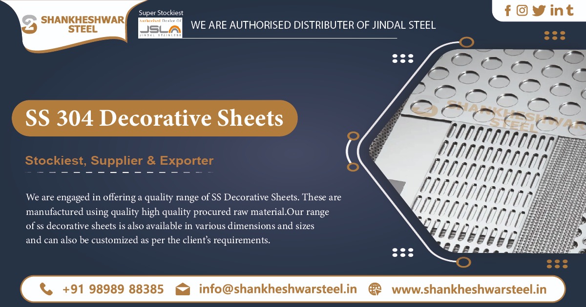 SS 304 Decorative Sheets Exporter in UAE