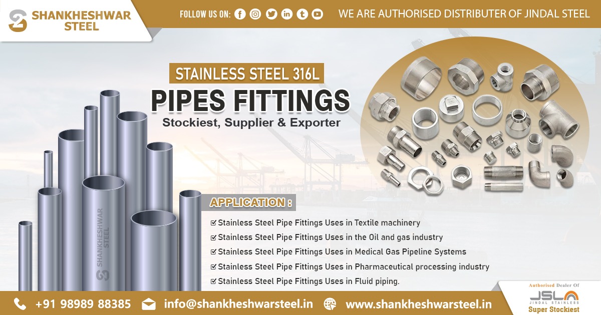 Exporter of SS 316L Pipes and Fittings in Africa