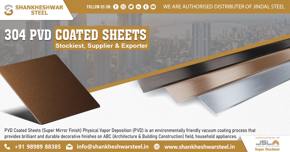 Exporter of 304 PVD Coated Sheets in UAE