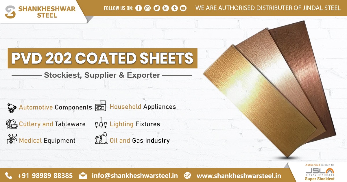 Exporter of 202 PVD Coated Sheets in UAE