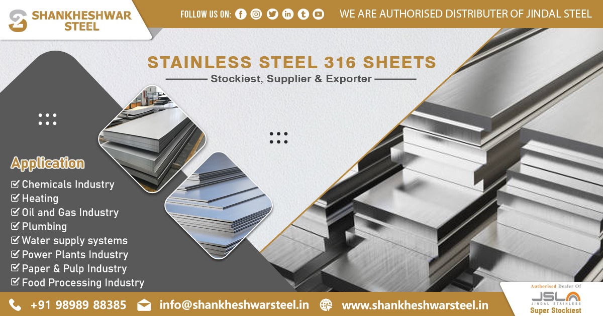 Supplier of Stainless Steel 316 Sheets in Punjab