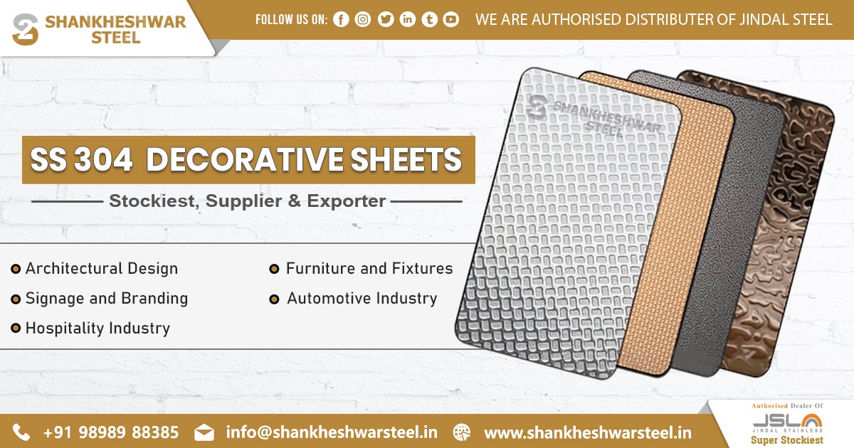 Exporter of SS 304 Decorative Sheets in Bhutan