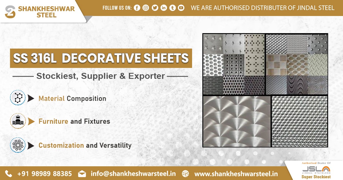 Exporter of SS 316L Decorative Sheets in Kenya